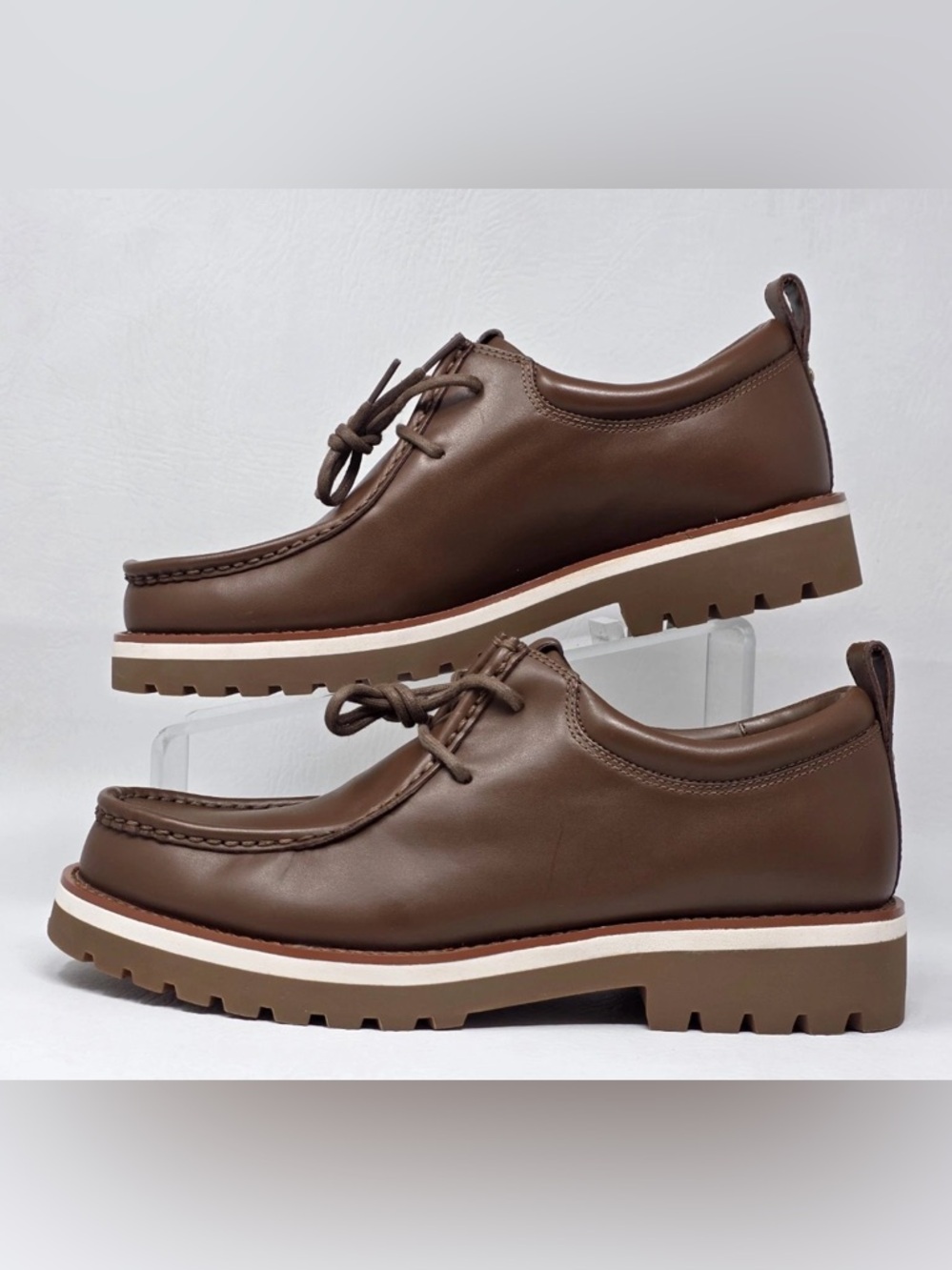 Coach Men's Banks Leather Lace-Up Boots Saddle Brown Shoes US Size 8.5 casual - Picture 4 of 6